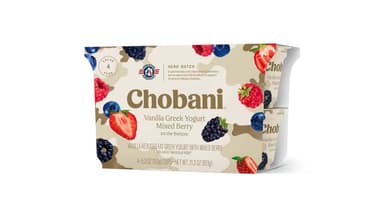 Chobani Low Fat Mixed Berry Vanilla Greek Yogurt Cups