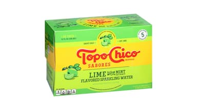 Topo Chico Sabores Lime with Mint Extract Flavored Sparkling Water