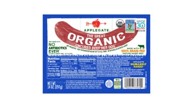 Applegate Farms Organics Uncured Beef Hot Dog