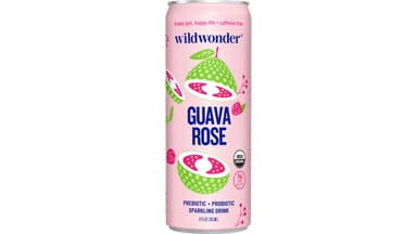 Wild Wonder Caffeine Free Guava Rose Prebiotic Plus Probiotic Sparkling Drink
