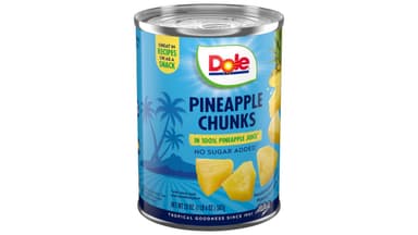 Dole 100% Juice Pineapple Chunks