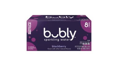 Bubly No Calories Blackberry Flavor Sparkling Water