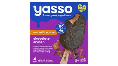Yasso Gluten-Free Sea Salt Caramel Chocolate Crunch Frozen Greek Yogurt Bars