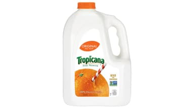Tropicana No Pulp Original Pure Premium 100% Orange Juice Jug