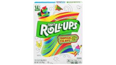 Fruit Roll-Ups Tropical Tie-Dye Fruit Flavored Snack Rolls