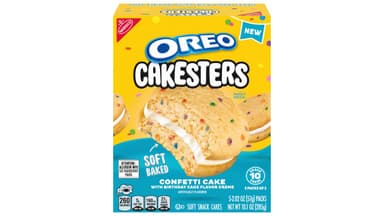 Oreo Cakesters Confetti Birthday Cake Flavor Creme Soft Baked Snack Cakes