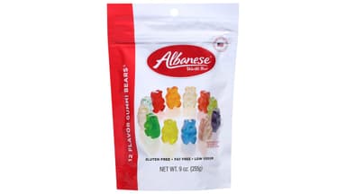 Albanese World's Best Gluten Free Fat Free 12 Flavor Gummi Bears
