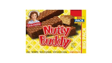 Little Debbie Nutty Buddy Peanut Butter Wafer Bars Big