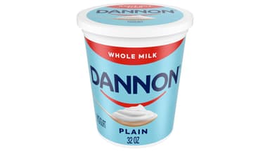 Dannon All Natural Whole Milk Plain Yogurt Tub