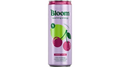 Bloom Nutrition Zero Sugar Cherry Lime Sparkling Energy Drink Plus Prebiotics