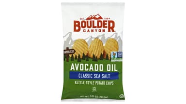 Boulder Canyon Gluten Free Avocado Oil Classic Sea Salt Kettle Style Potato Chips