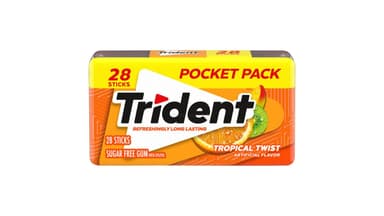 Trident Sugar Free Tropical Twist Flavored Gum Pocket