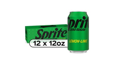 Sprite Zero Sugar Diet Lemon-Lime Soda Pop Cans Fridge