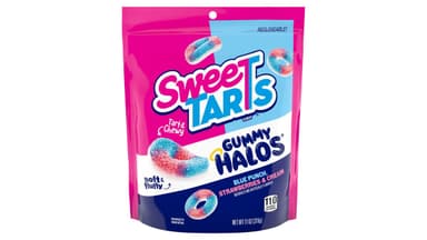 SweeTarts Gummy Halos Blue Punch and Strawberries and Cream Candy