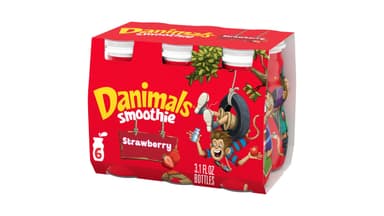 Danimals Low Fat Strawberry Kids Explosion Dairy Yogurt Smoothie Bottles Multipack
