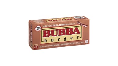 Bubba Gluten Free USDA Choice Frozen Original Beef Hamburger Patties