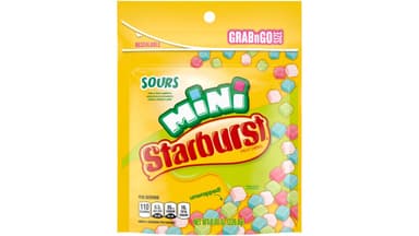 Starburst Unwrapped Sours Fruity Chews Mini Candy Bag Grab N Go Size