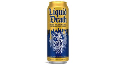 Liquid Death Low Calorie Dead Billionaire Iced Black Tea Can King Size