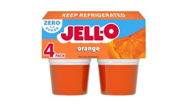 JELL-O Sugar Free Ready-to-Eat Orange Artificially Flavored Gelatin Snack Cups