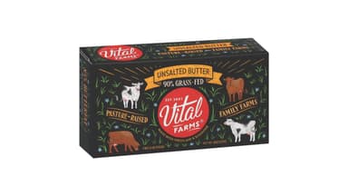 Vital Farms 90% Grass Fed Pasture Raised Unsalted Butter