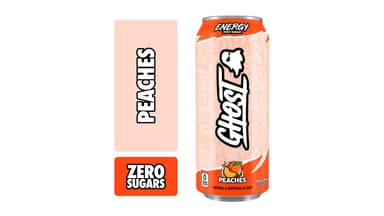 GHOST Energy Zero Sugar Peaches Energy Drink
