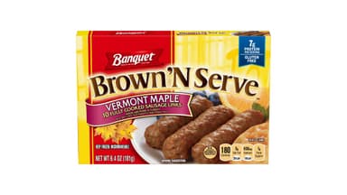 Banquet Brown 'N Serve Gluten Free Frozen Vermont Maple Fully Cooked Sausage Links