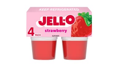 JELL-O Original Strawberry Flavored Gelatin Snack Cups