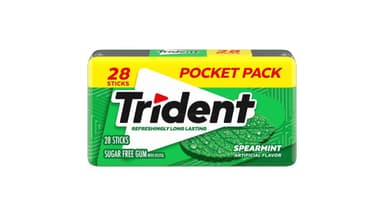 Trident Sugar Free Spearmint Flavor Gum Pocket