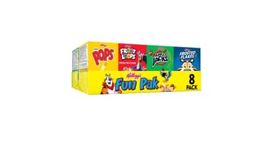 Kellogg's Cereal Fun Pak Breakfast Cereal Boxes Variety