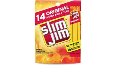 Slim Jim Original Smoked Meat Sticks Box Snack Size
