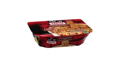 Nissin Teriyaki Beef Flavor Chow Mein Restaurant Style Noodles Tray