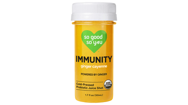 So Good So You Organic Immunity Ginger Cayenne Probiotic Juice Shot