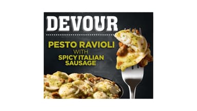 Devour Pesto Ravioli with Spicy Italian Sausage Frozen Meal