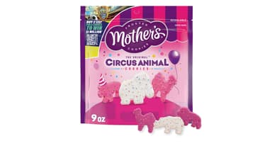 Mother's Original Frosted Circus Animal Cookies with Rainbow Sprinkles Resealable