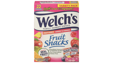 Welch's Gluten Free Fruit Punch and Berries 'N Cherries Fruit Snacks