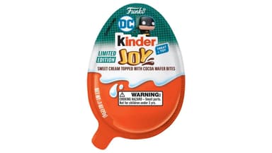 Kinder Joy Sweet Cream with Crispy Wafer Bites and Surprise Batman Funko Toy